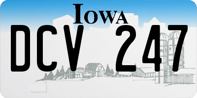 IA license plate DCV247
