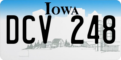 IA license plate DCV248