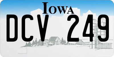IA license plate DCV249