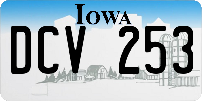 IA license plate DCV253