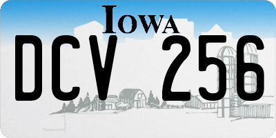 IA license plate DCV256