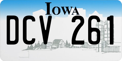 IA license plate DCV261