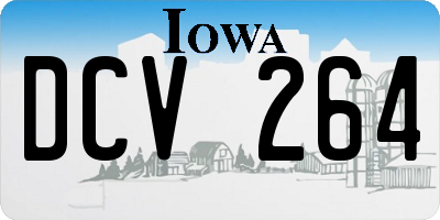 IA license plate DCV264