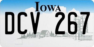 IA license plate DCV267