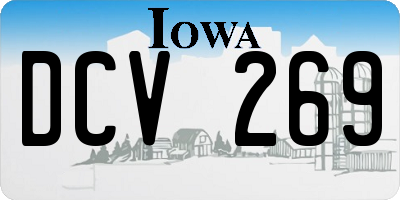 IA license plate DCV269
