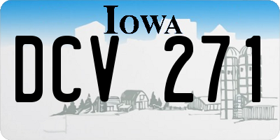 IA license plate DCV271
