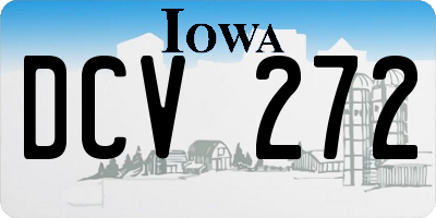 IA license plate DCV272
