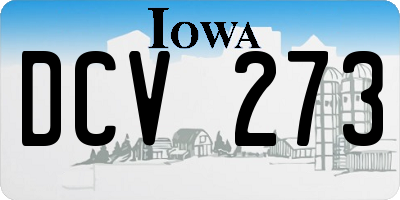 IA license plate DCV273
