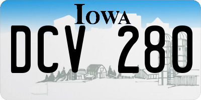 IA license plate DCV280