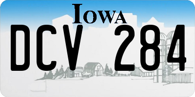 IA license plate DCV284