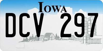 IA license plate DCV297