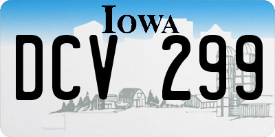 IA license plate DCV299