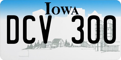 IA license plate DCV300