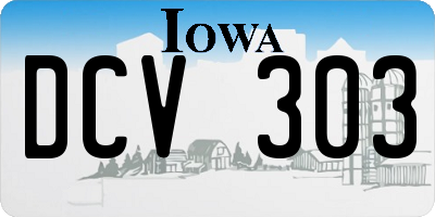 IA license plate DCV303