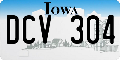 IA license plate DCV304