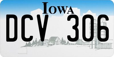 IA license plate DCV306