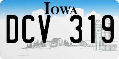 IA license plate DCV319