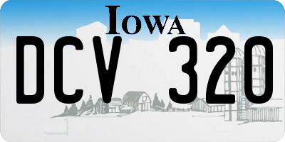 IA license plate DCV320