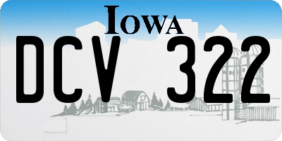 IA license plate DCV322