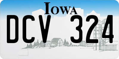 IA license plate DCV324