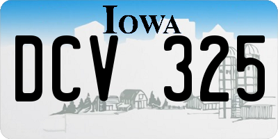 IA license plate DCV325