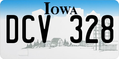 IA license plate DCV328