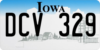 IA license plate DCV329