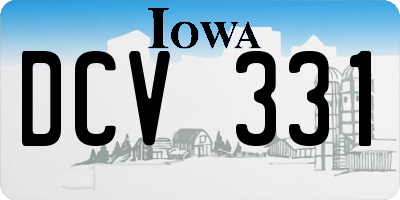 IA license plate DCV331