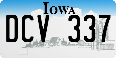 IA license plate DCV337