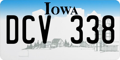 IA license plate DCV338