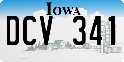IA license plate DCV341