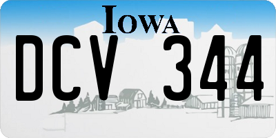 IA license plate DCV344