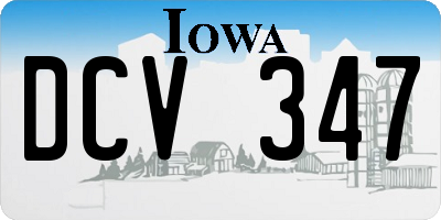 IA license plate DCV347