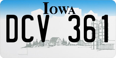 IA license plate DCV361