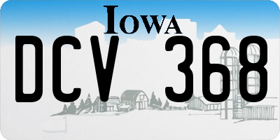 IA license plate DCV368