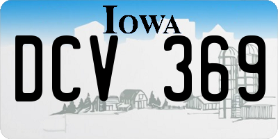 IA license plate DCV369