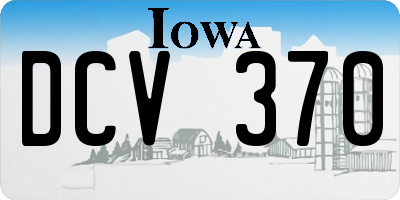 IA license plate DCV370