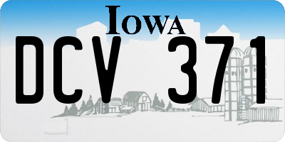 IA license plate DCV371