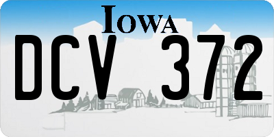 IA license plate DCV372