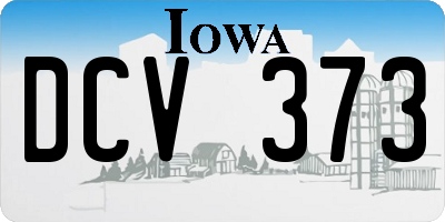 IA license plate DCV373