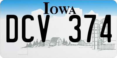 IA license plate DCV374