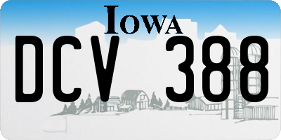 IA license plate DCV388
