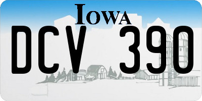 IA license plate DCV390
