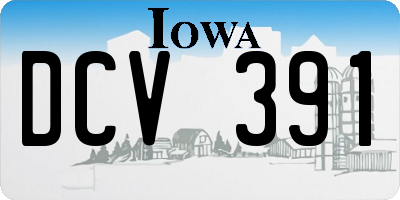IA license plate DCV391