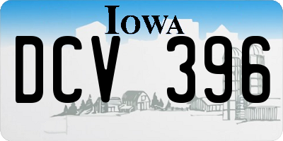 IA license plate DCV396