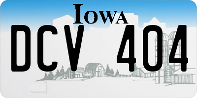 IA license plate DCV404