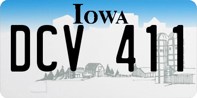 IA license plate DCV411