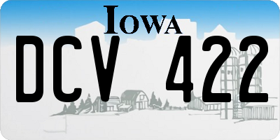 IA license plate DCV422
