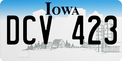 IA license plate DCV423