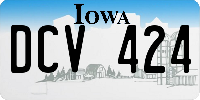 IA license plate DCV424